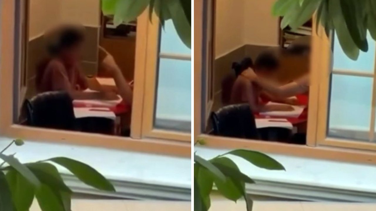 10 yaşındaki çocuğa rehabilitasyon merkezinde şiddet! Baba o anları kayda aldı
