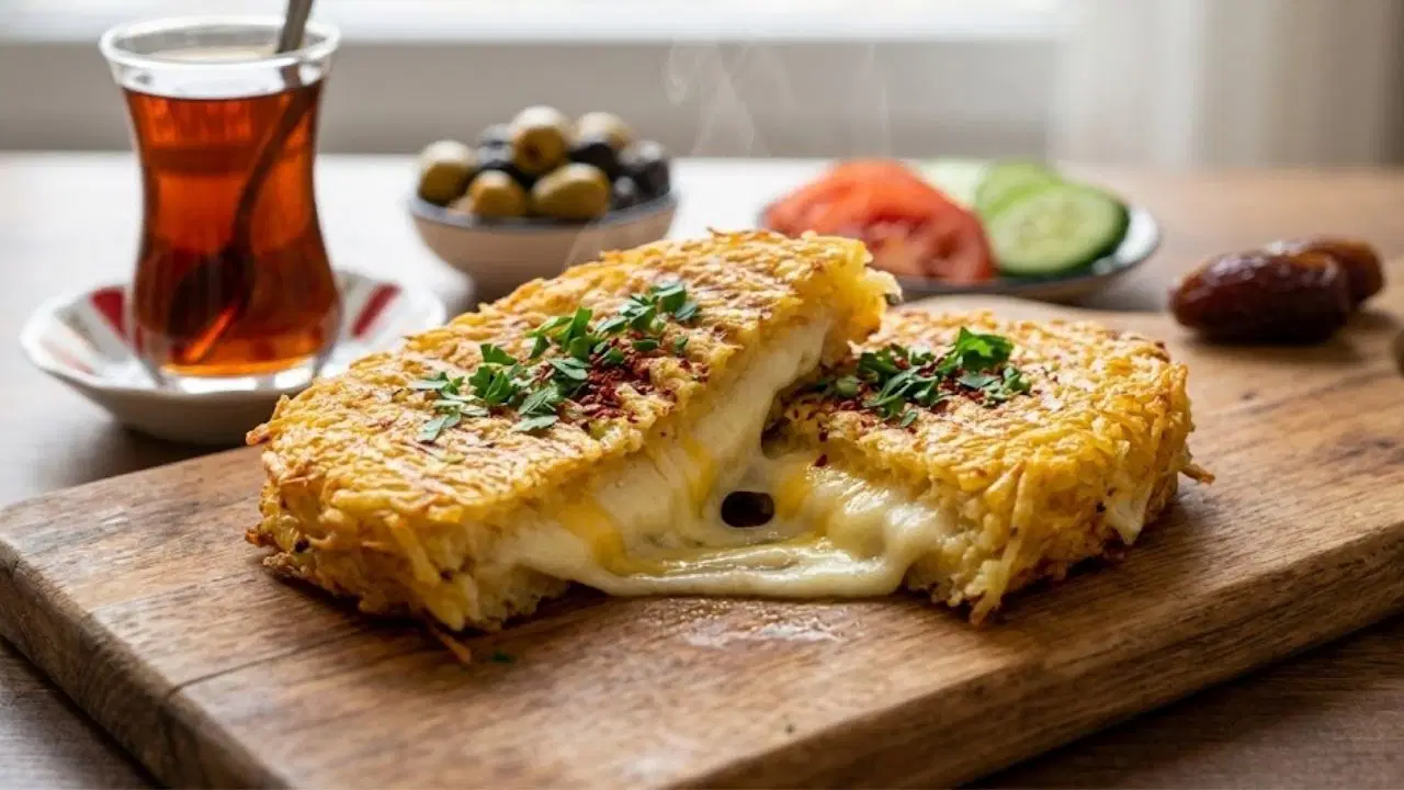 Kahvaltı severlerin yeni gözdesi: Tavada pratik patates tostu tarifi...