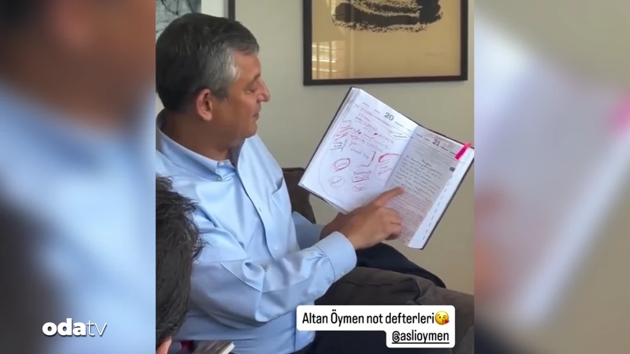 Özgür Özel'den gülümseten anlar: Altan Öymen'in not defterini okudu
