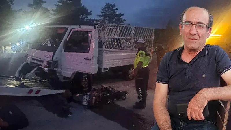 Kamyonet ile çarpışan motosiklet sürücüsü yaşamını yitirdi