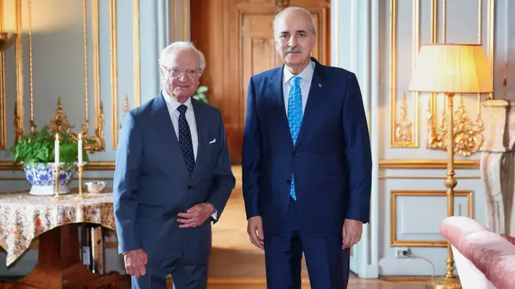 TBMM Başkanı Kurtulmuş, İsveç Kralı Gustaf tarafından kabul edildi