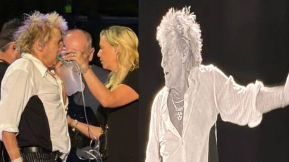 Rod Stewart oksijen desteği için konseri durdurdu