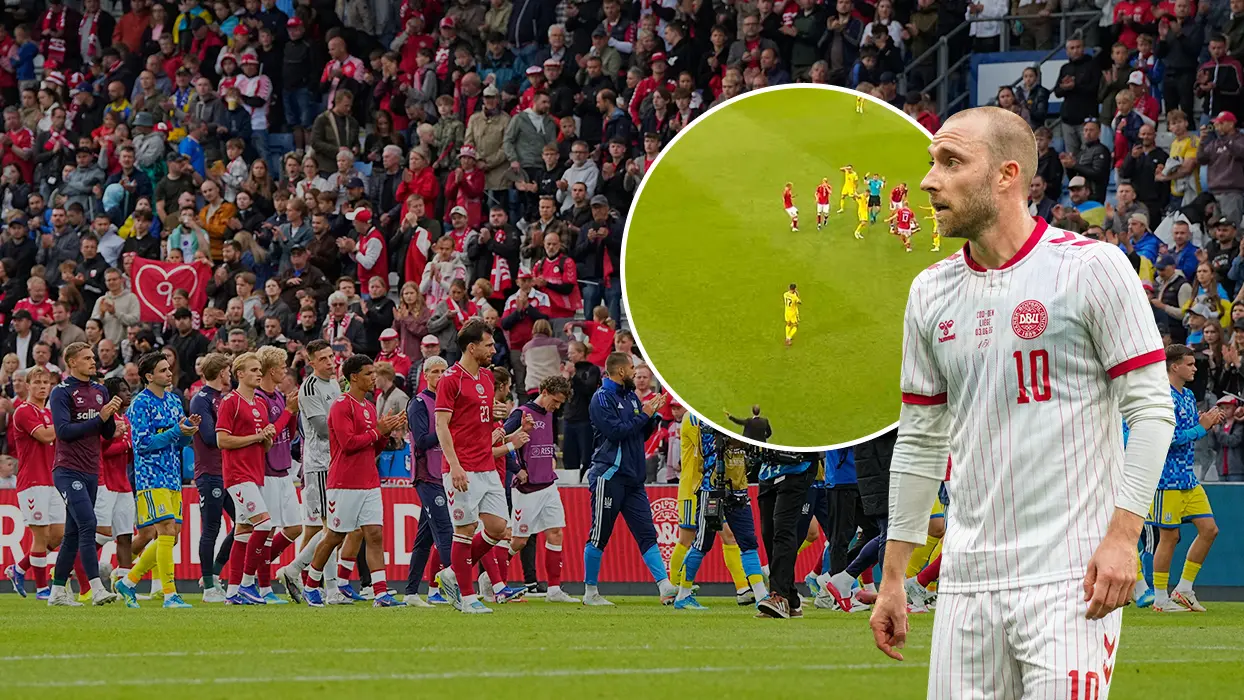 Danimarka'da panik yaratan anlar! Christian Eriksen yere yığıldı...