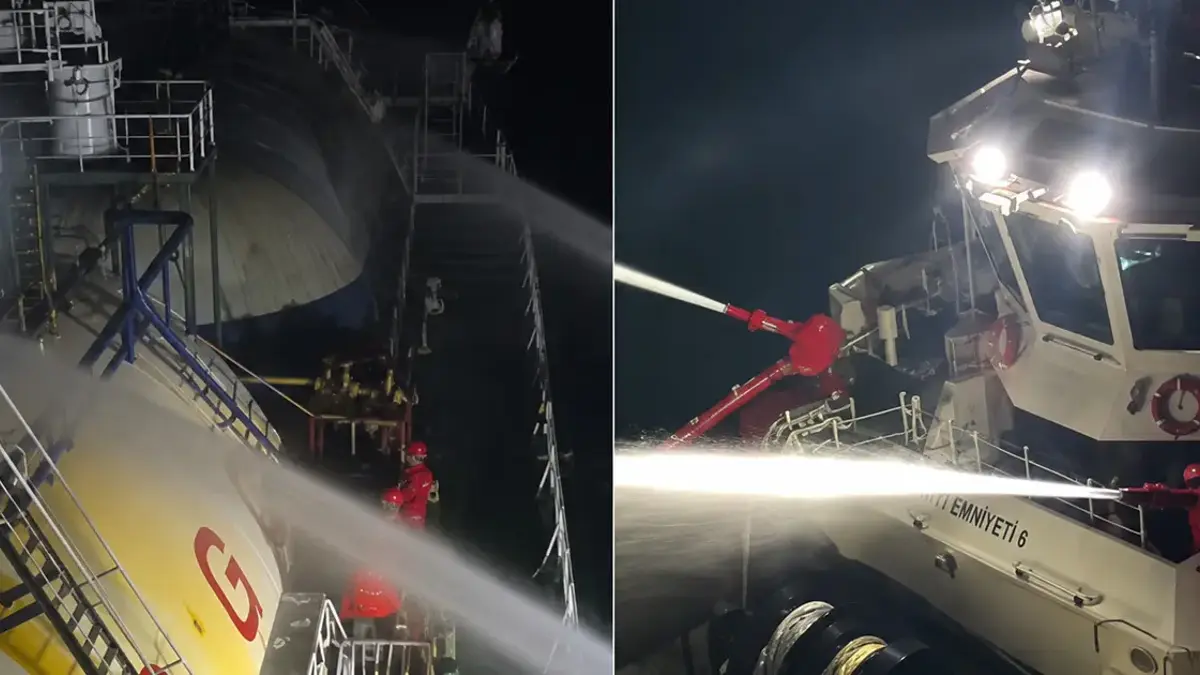 Karadeniz'de dron saldırısına uğrayan LPG tankeri için kurtarma operasyonu