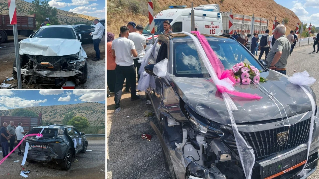 Düğün konvoyunda kaza: 9 yaralı