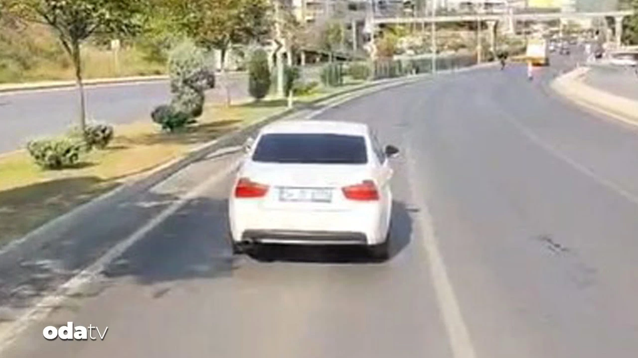 İtfaiyeye yol vermeyen sürücü kamerada