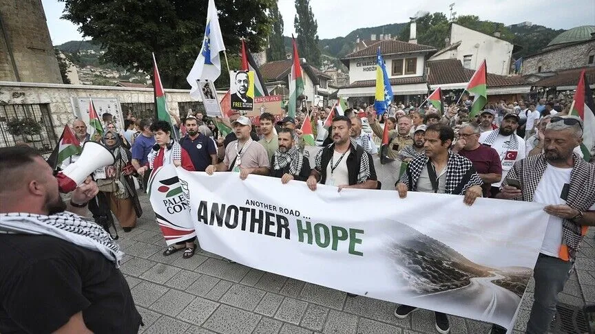 Fransa'dan yola çıkan Filistin Konvoyu Bosna Hersek'e ulaştı