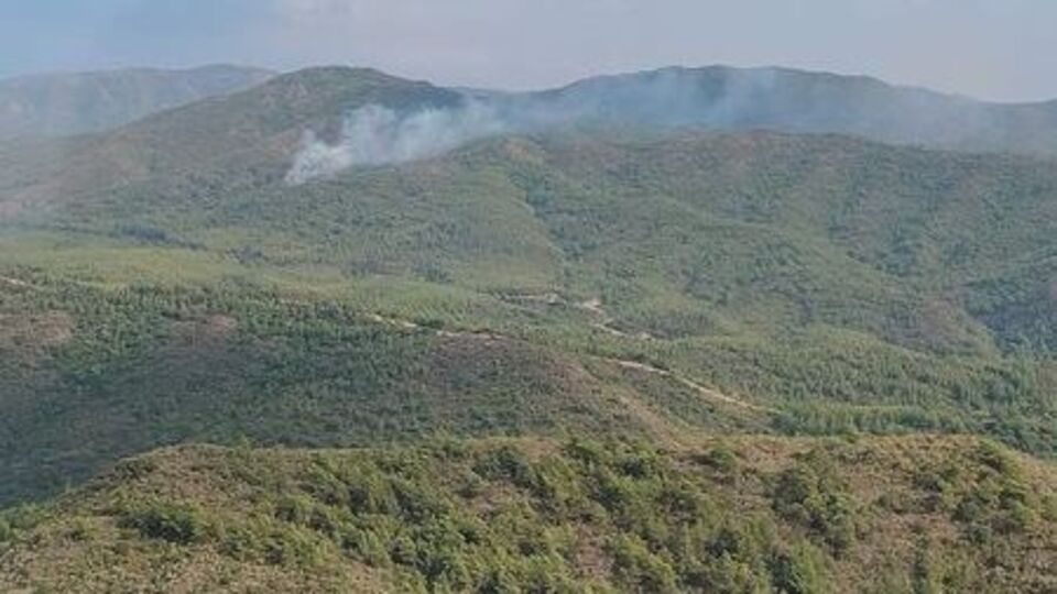 Marmaris’te yıldırım kaynaklı orman yangını