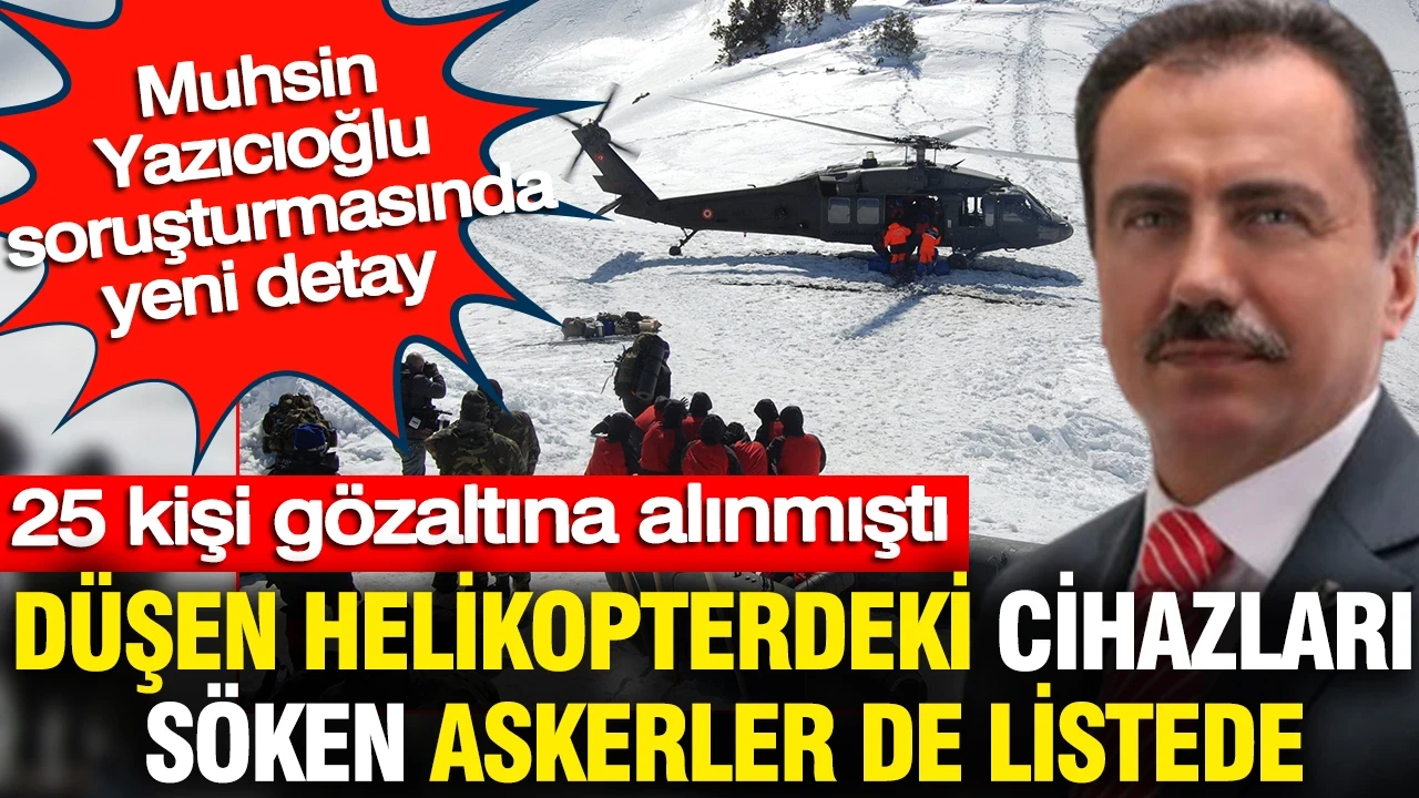 Muhsin Yazıcıoğlu soruşturması: Düşen helikopterdeki cihazları söken askerler de listede