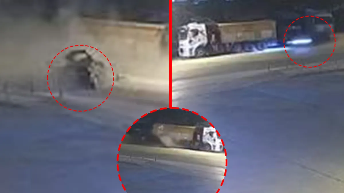 Ankara’da feci kaza! Otomobil kamyona ok gibi saplandı: 3 kişinin hayatını kaybettiği olay anbean kamerada!