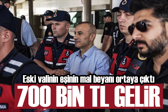 Eski Vali Sonel'in eşinin mal beyanı dosyada: Aylık 700 bin TL kira geliri