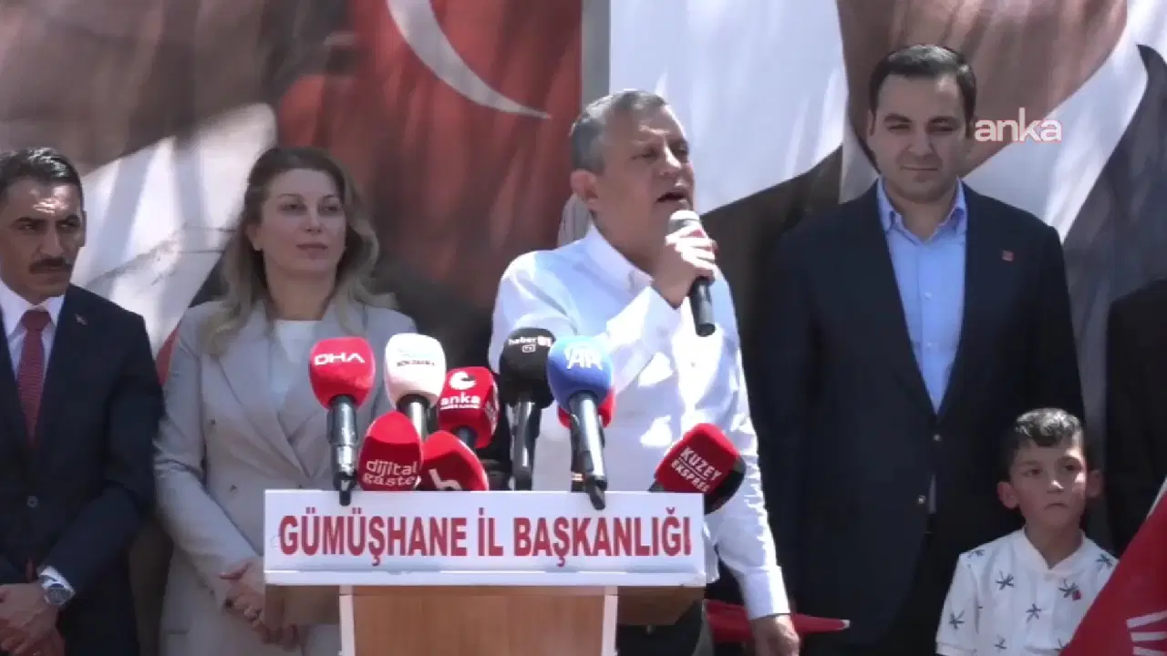 CHP lideri Özgür Özel Gümüşhane'de konuşuyor: Özel'den yenilenen seçimler için 'butlan' uyarısı