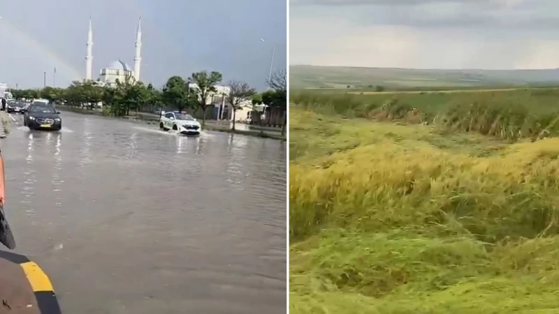 Edirne'de sağanak ve dolu hayatı olumsuz etkiledi