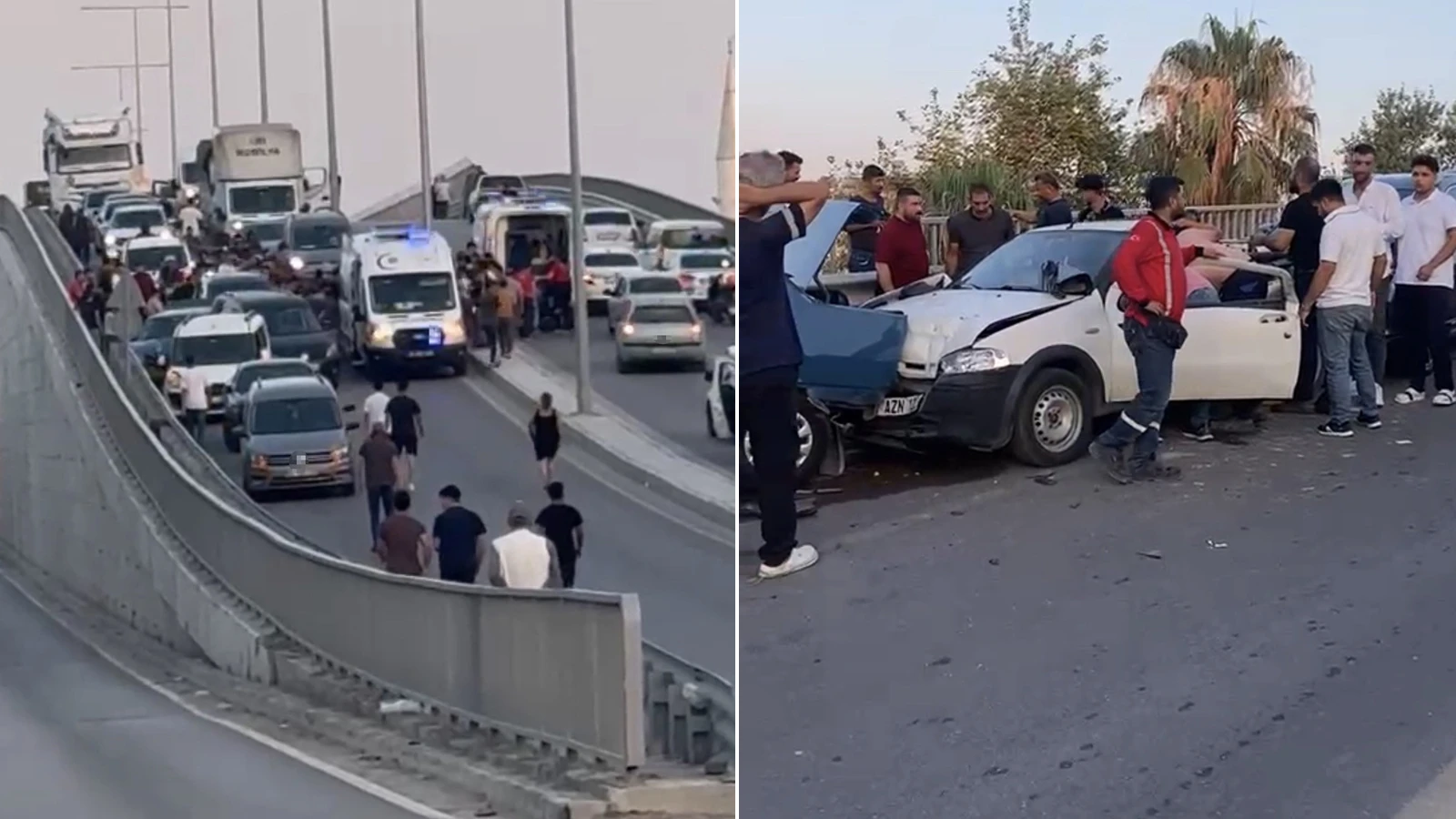 Mersin'de zincirleme kaza: Çok sayıda yaralı var