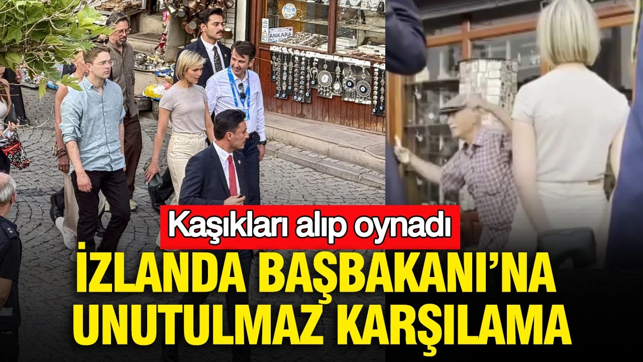 Kaşıkları alıp oynadı: İzlanda Başbakanı’na unutulmaz karşılama