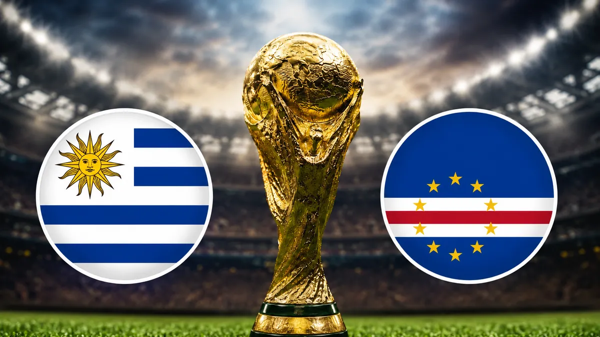 2026 Dünya Kupası maçında Uruguay - Yeşil Burun Adaları kozlarını paylaşıyor