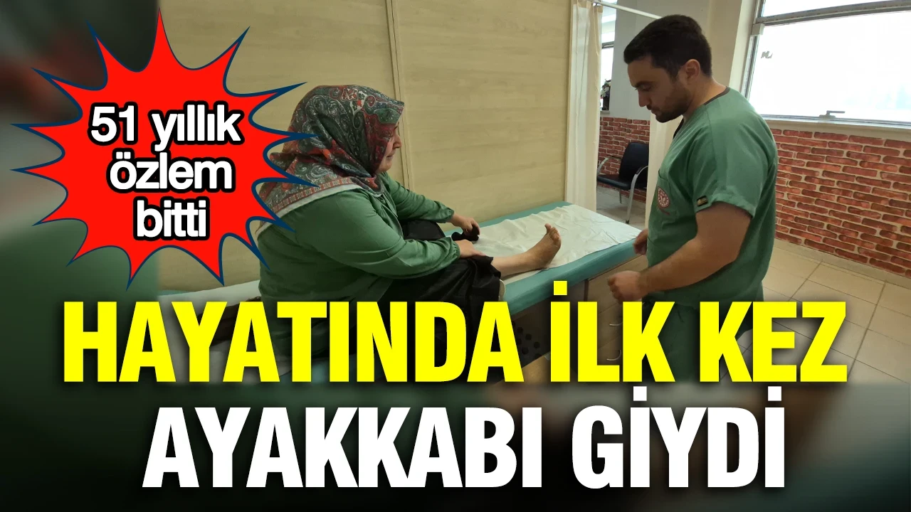 51 yıllık özlem bitti: Hayatında ilk kez ayakkabı giydi