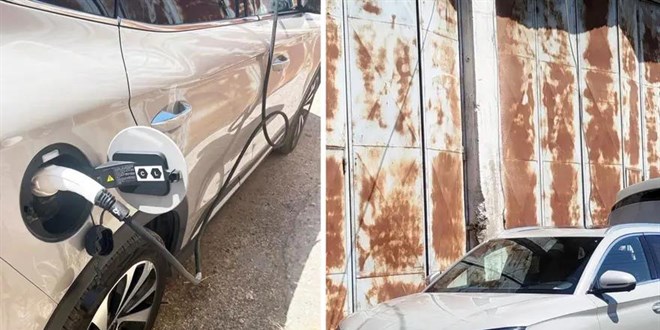 Kaçak elektrikle şarj istasyonu kurmuş!