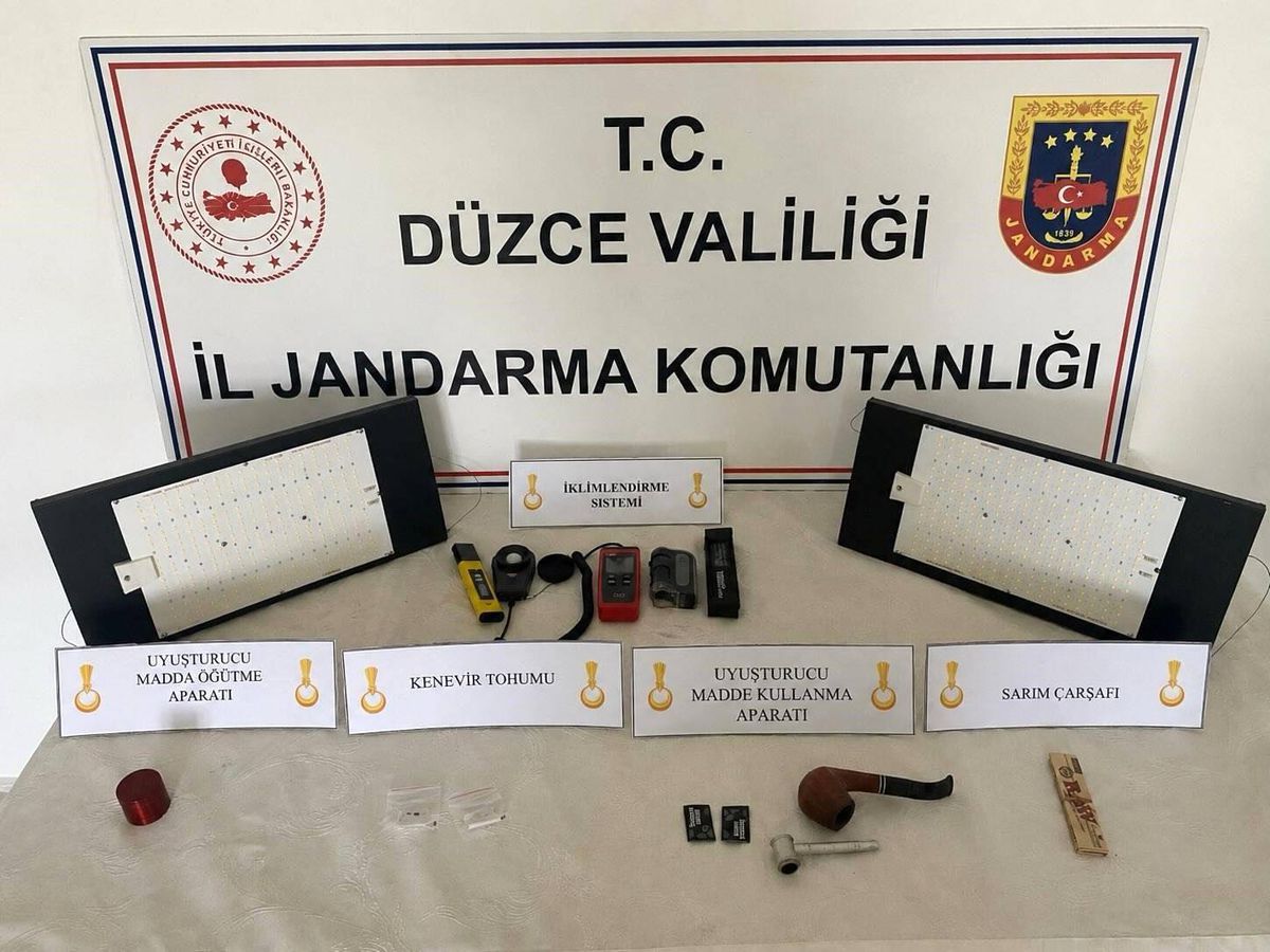 Düzce'de jandarmadan uyuşturucu operasyonu