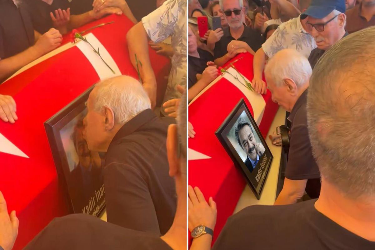 İlyas Salman, Kadir İnanır'ın fotoğrafını öperek gözyaşlarına boğuldu
