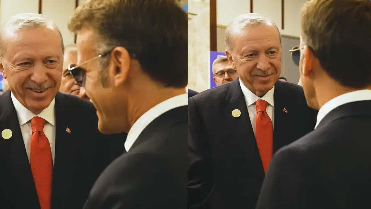 Gülümseten anlar! Macron sanal medya hesabından paylaştı: 'Fransa'ya selamlar'