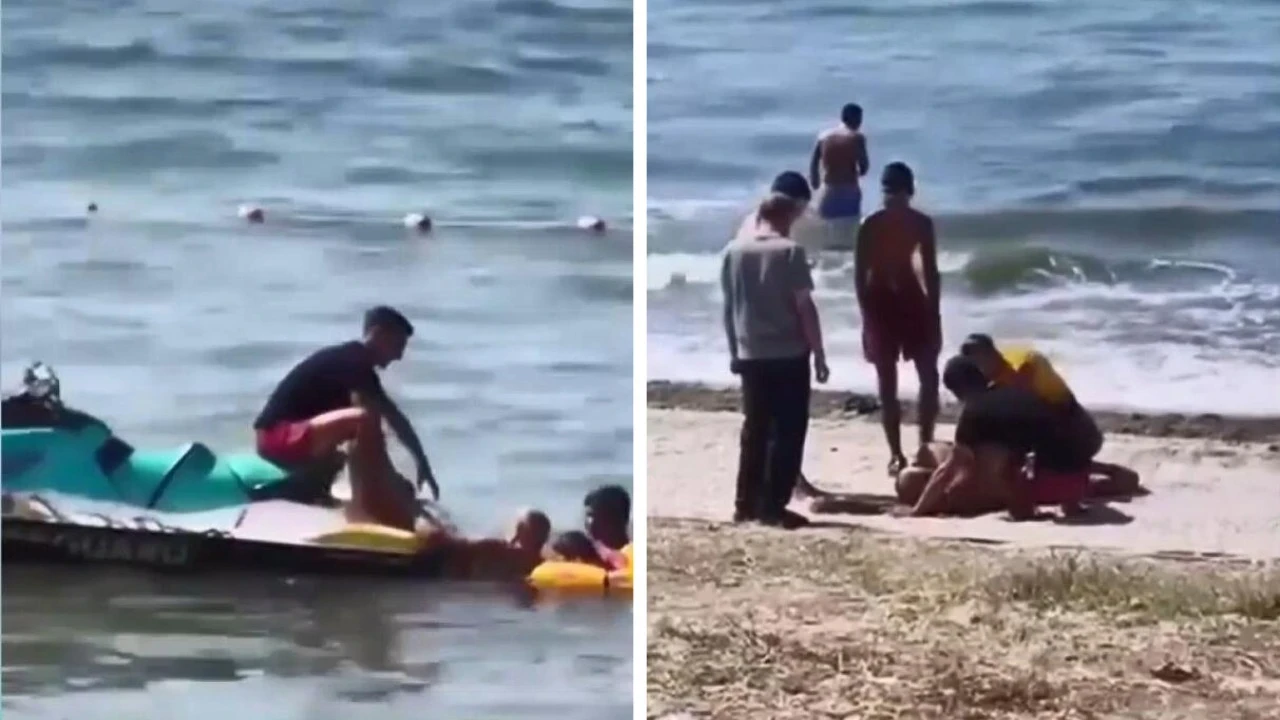 Silivri'de panik anları: Cankurtaranlar imdadına yetişti