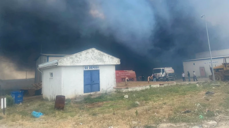 Edirne’de katı atık bertaraf tesisinde yangın