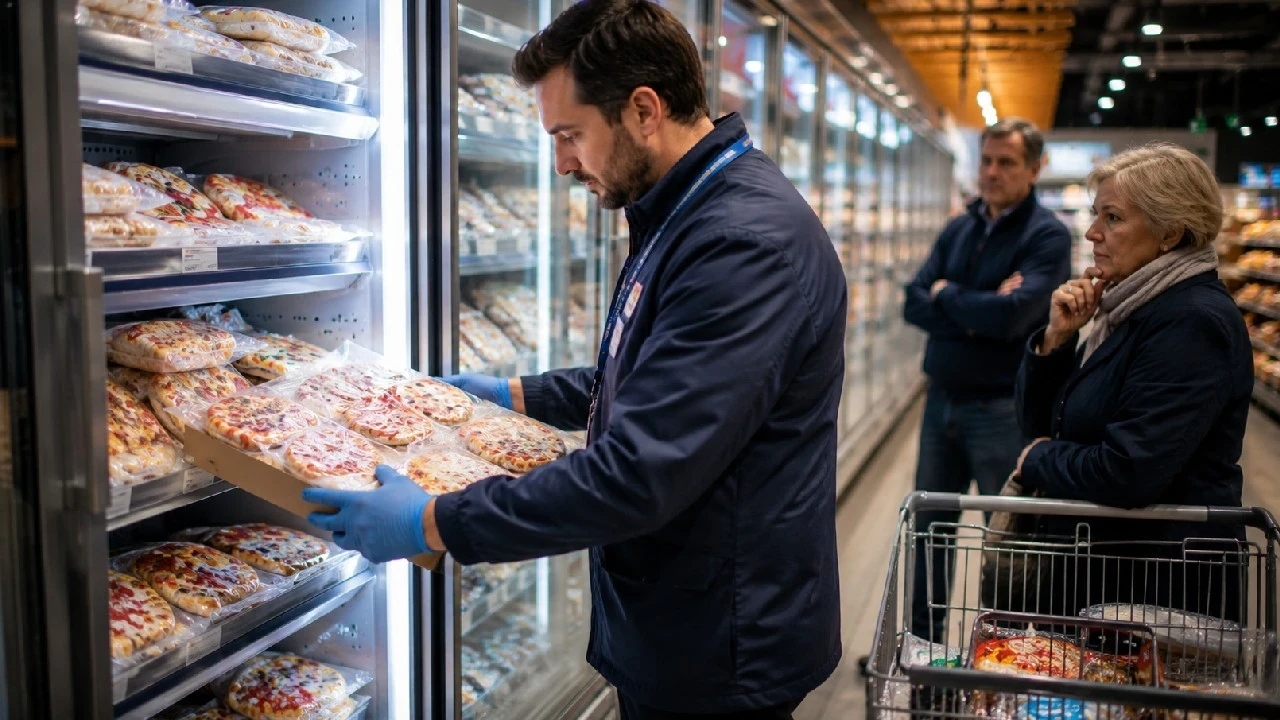 Dondurulmuş pizza atıştırmalıklarında metal parça alarmı
