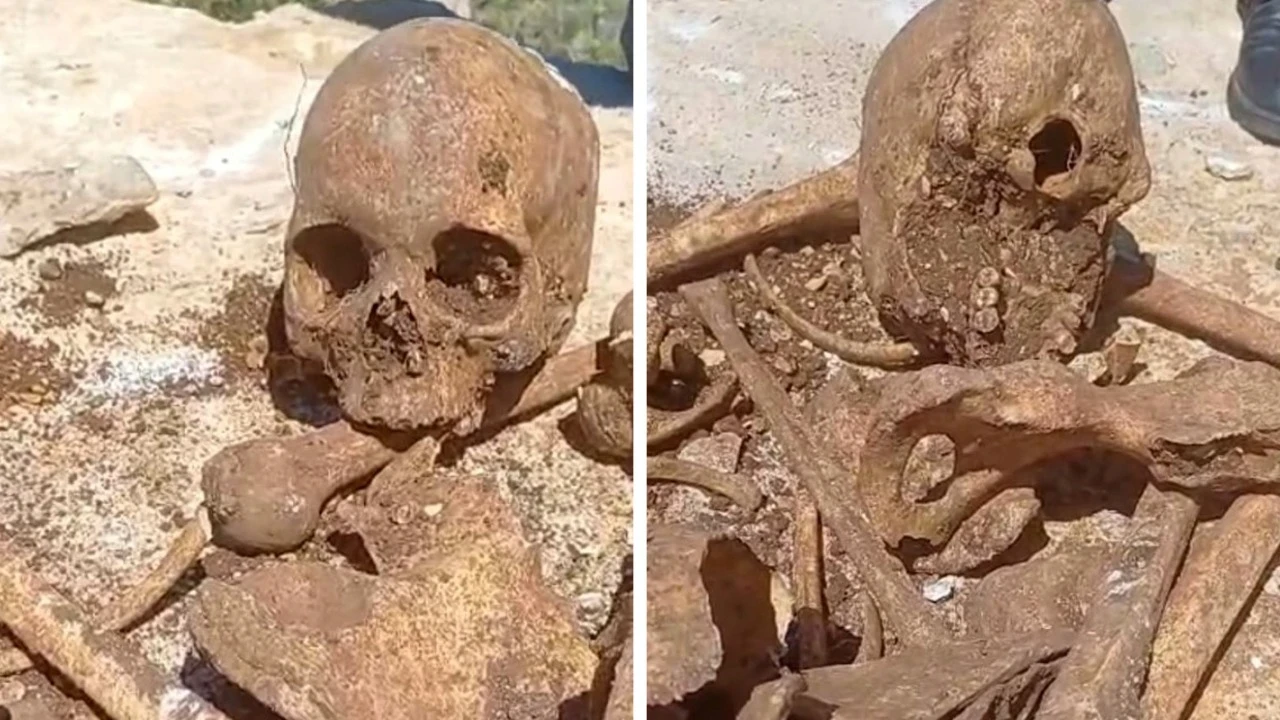 Temel kazısında insan kemikleri bulundu