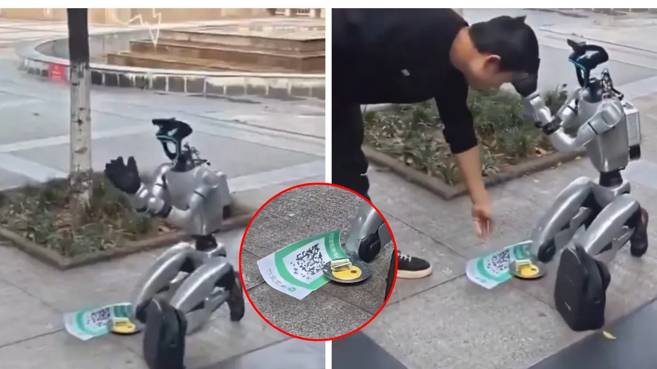 Bu da oldu! Sokakta dilenen robotu görenlerin ağzı açık kaldı! "Şarj param yok"