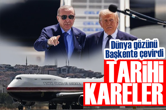 Ankara'da tarihi kareler! Trump-Erdoğan görüşmesi dünya basınında