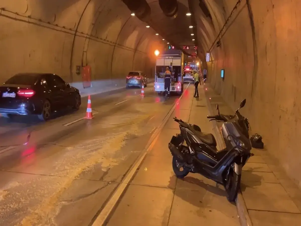 Şişli'de tünele yağ döküldü: Yunus polisi ve 2 motosikletli yaralandı