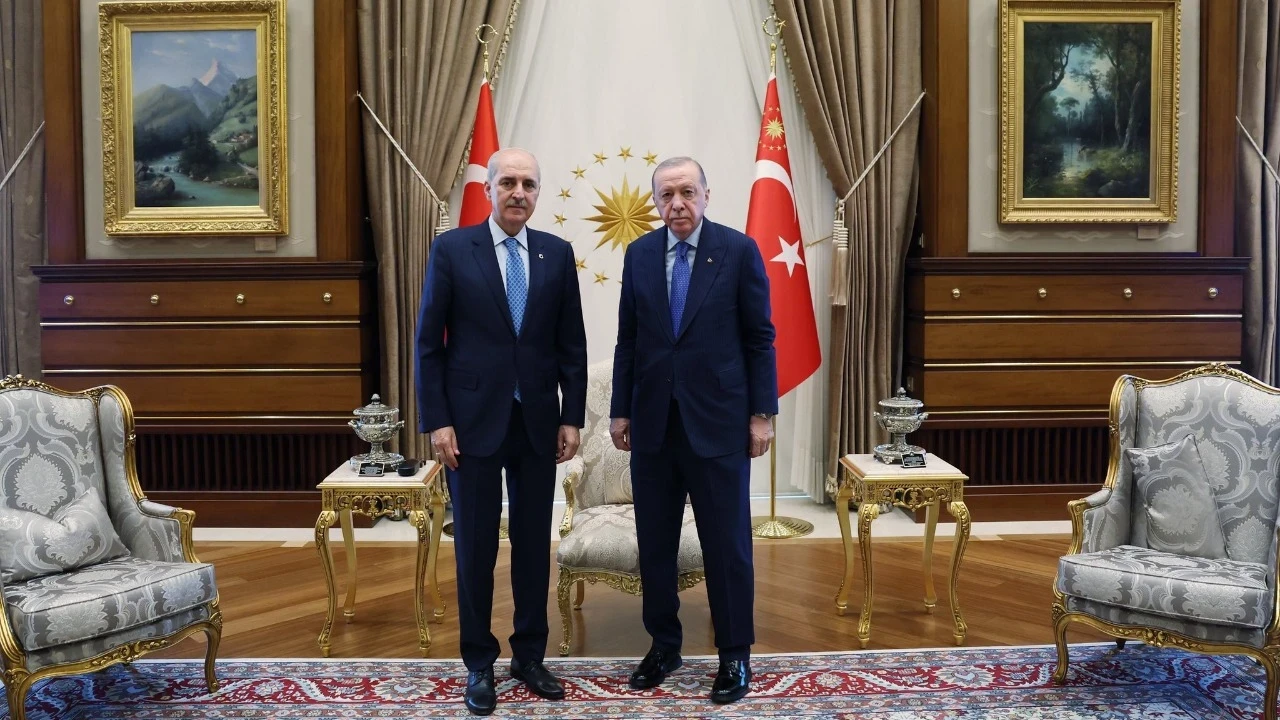 Cumhurbaşkanı Erdoğan, TBMM Başkanı Kurtulmuş'u kabul etti