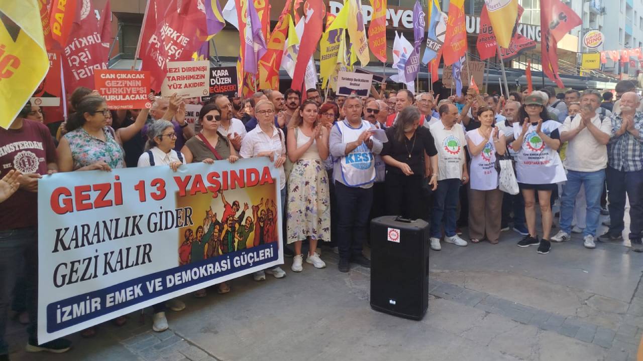 İzmir’de Gezi anması: Yılgınlık yok, mücadeleye devam