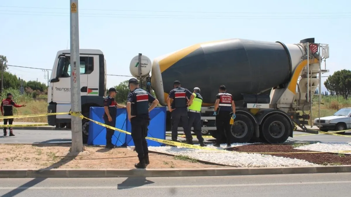 Aydın'da beton mikserinin çarptığı kadın hayatını kaybetti