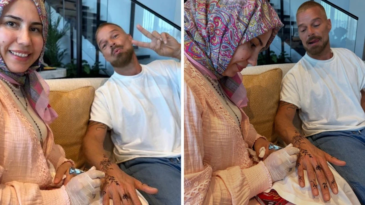 Ricky Martin'den Türkiye hatırası! Eline kına motifi yaptırdı