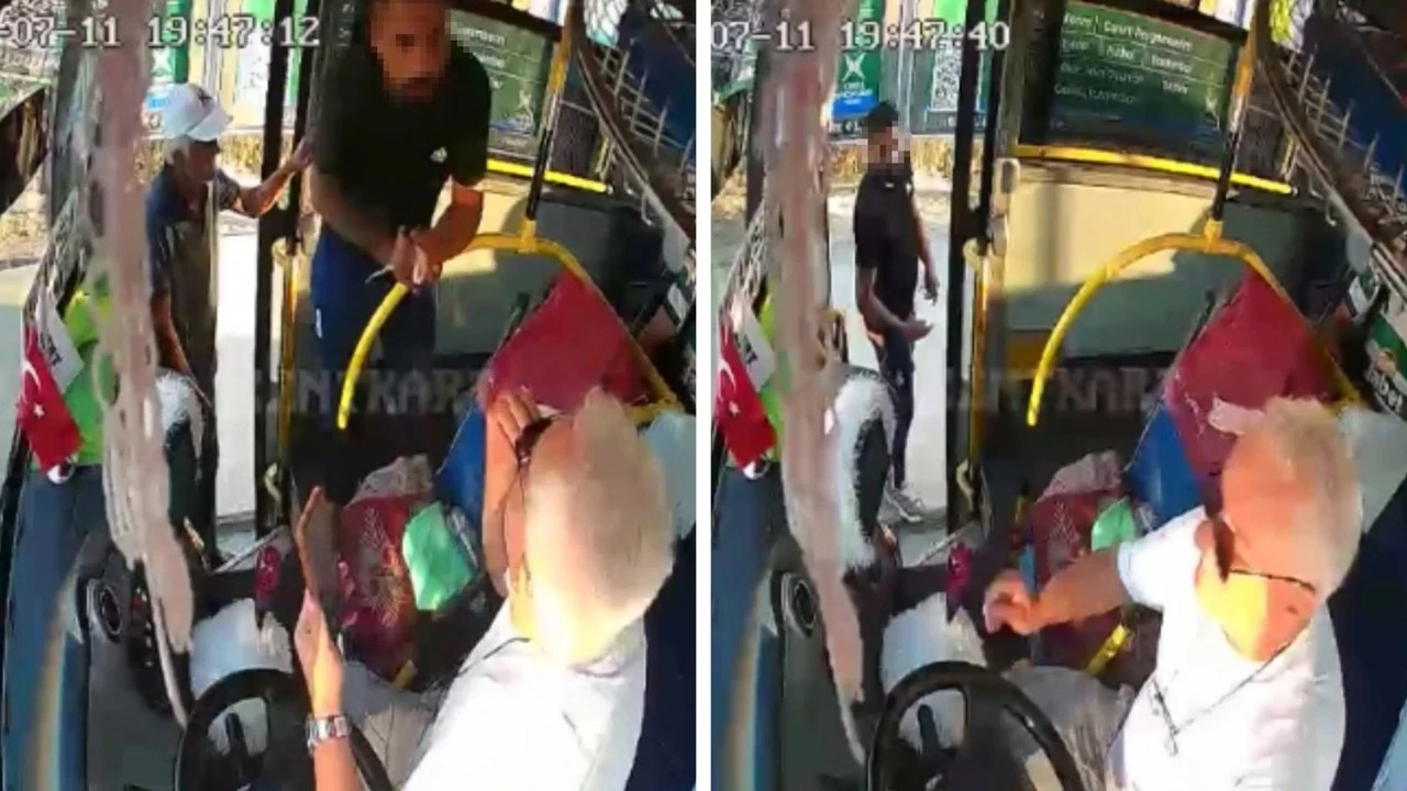 Otobüs şoförünü penseyle tehdit etti, yakalandı