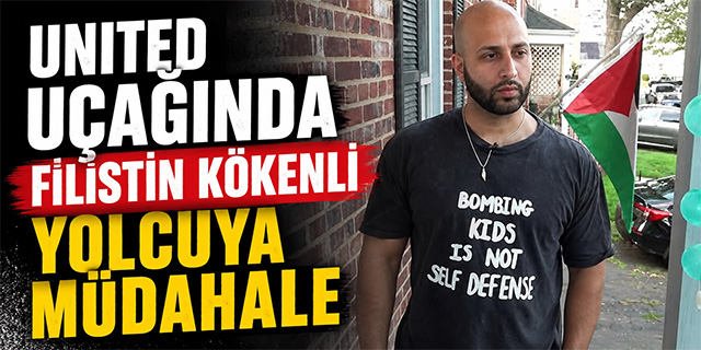 United uçağında Filistin kökenli yolcuya müdahale