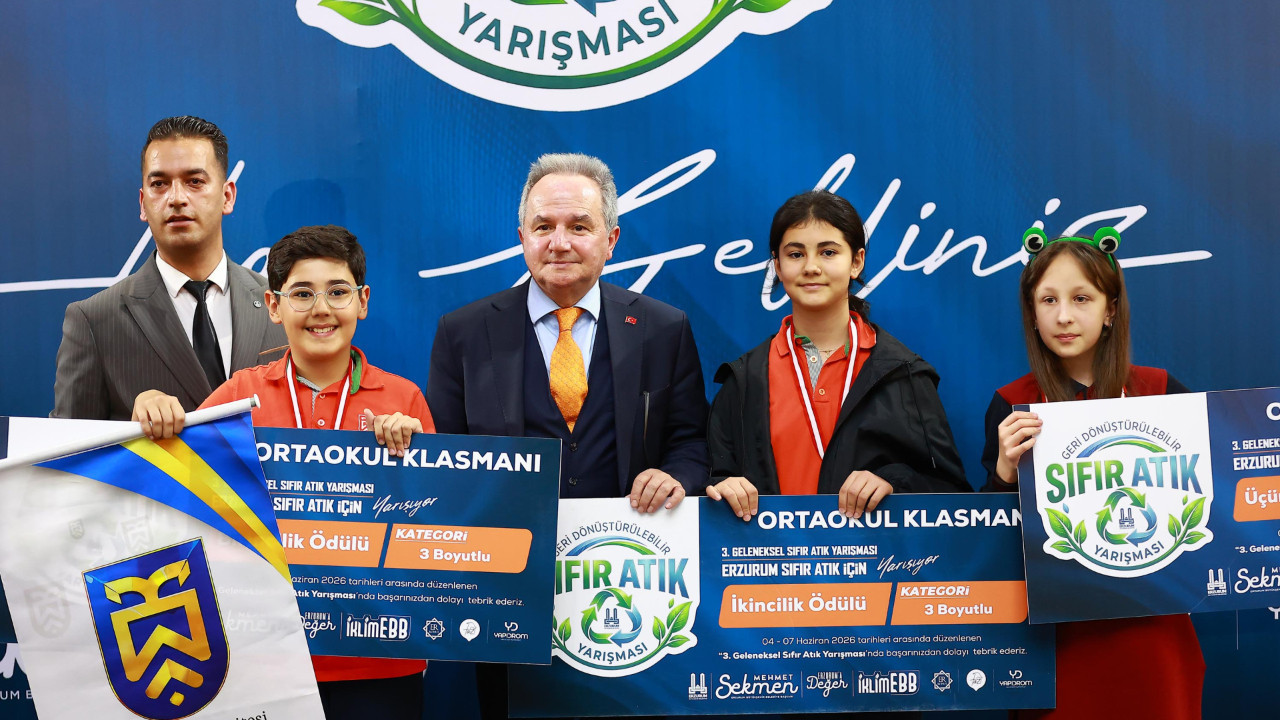 Geleceğin çevre projeleri Erzurum'da ödüllendirildi