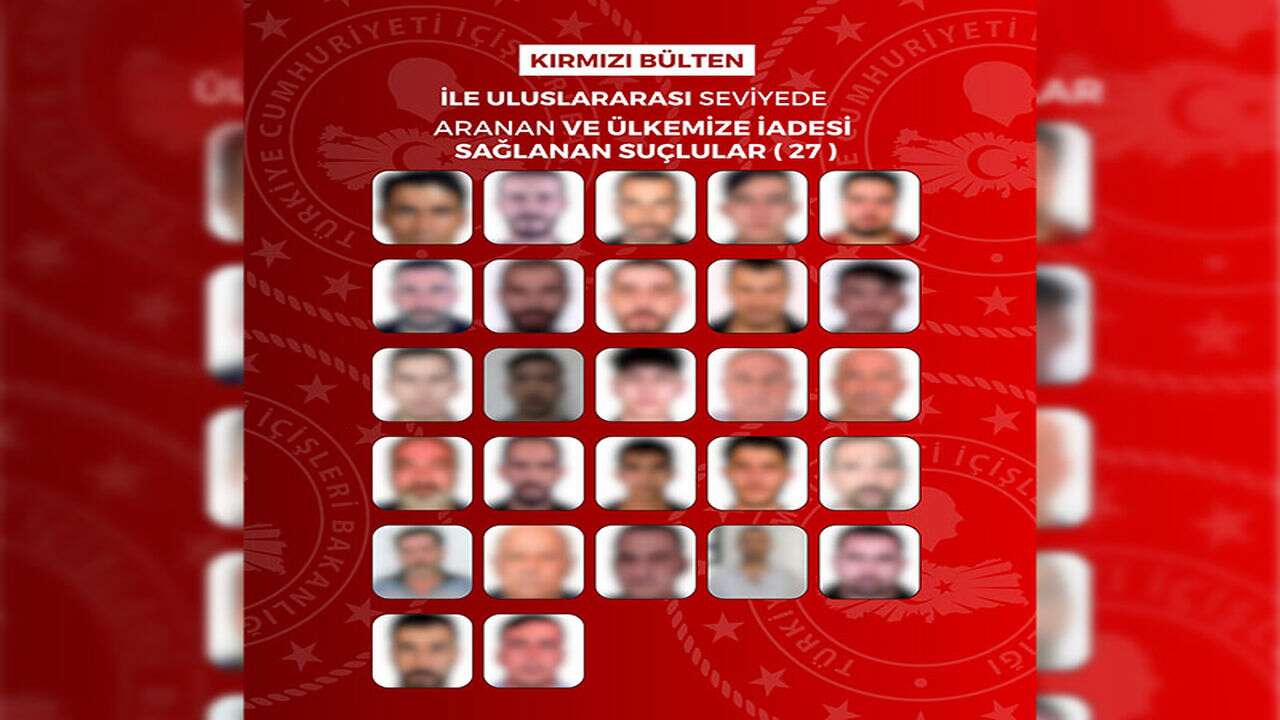 Uluslararası ve ulusal düzeyde aranan 65 suçlu yakalanarak Türkiye iade edildi