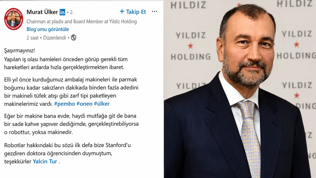 Murat Ülker'den dikkat çeken robot yorumu: "Şaşırmayınız!"