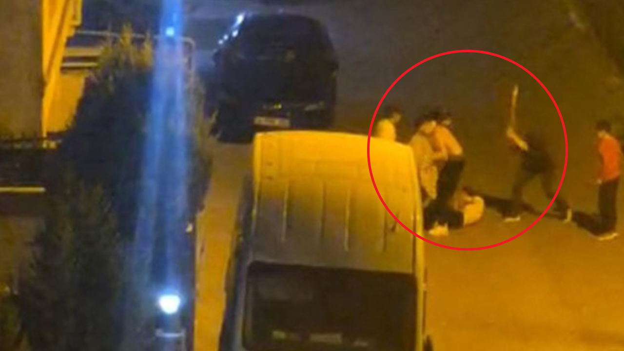 Pendik'te yabancı uyruklu şahıslar arasında kavga kamerada