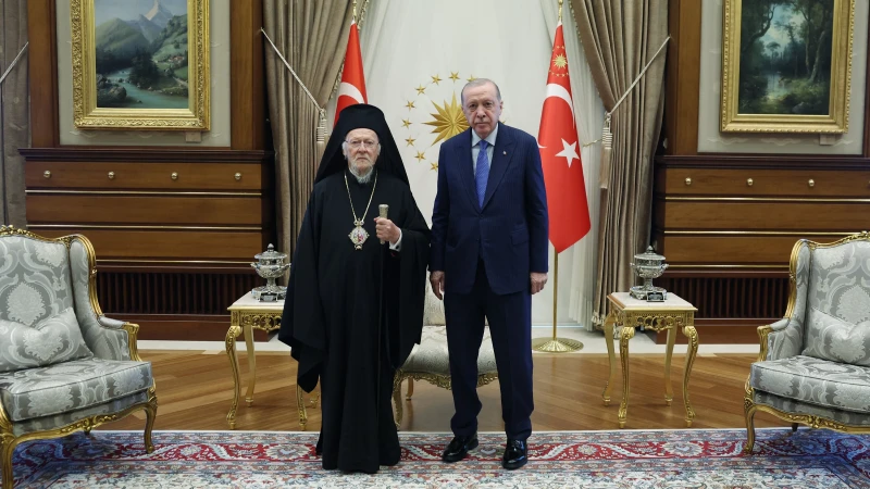 Cumhurbaşkanı Erdoğan, Fener Rum Patriği ile görüştü