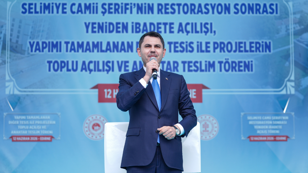 Bakan Kurum Edirne'de tarihi Selimiye açılışında konuştu: Bu kutlu eseri ihya etmek bizim için büyük bir onur