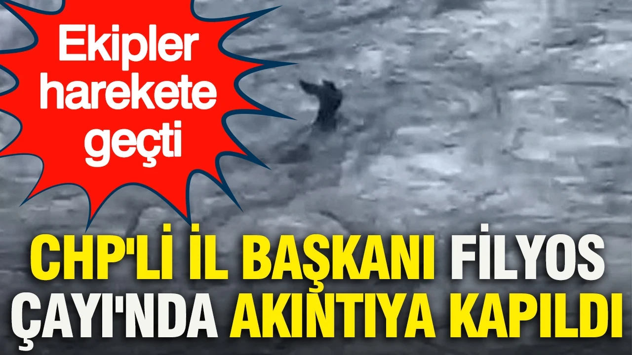 CHP'li il başkanı Filyos Çayı'nda akıntıya kapıldı: Ekipler harekete geçti