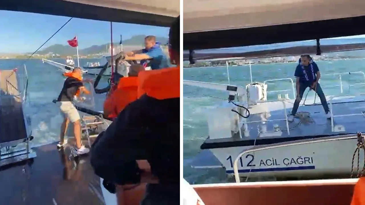 Denizin ortasında korku dolu anlar! Ekipler tam zamanında yetişti