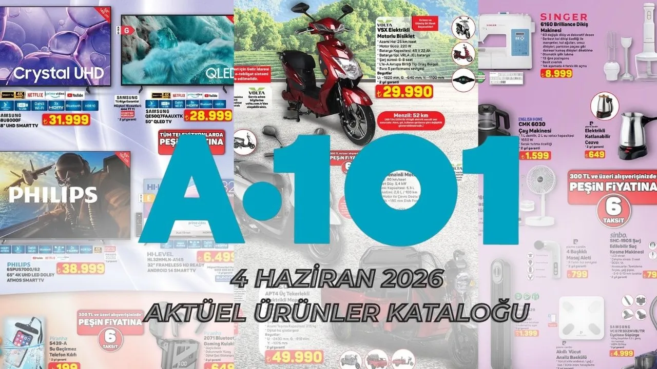 A101 aktüel ürünler kataloğu satışa çıkıyor! 4 Haziran'da A101'e neler geliyor?