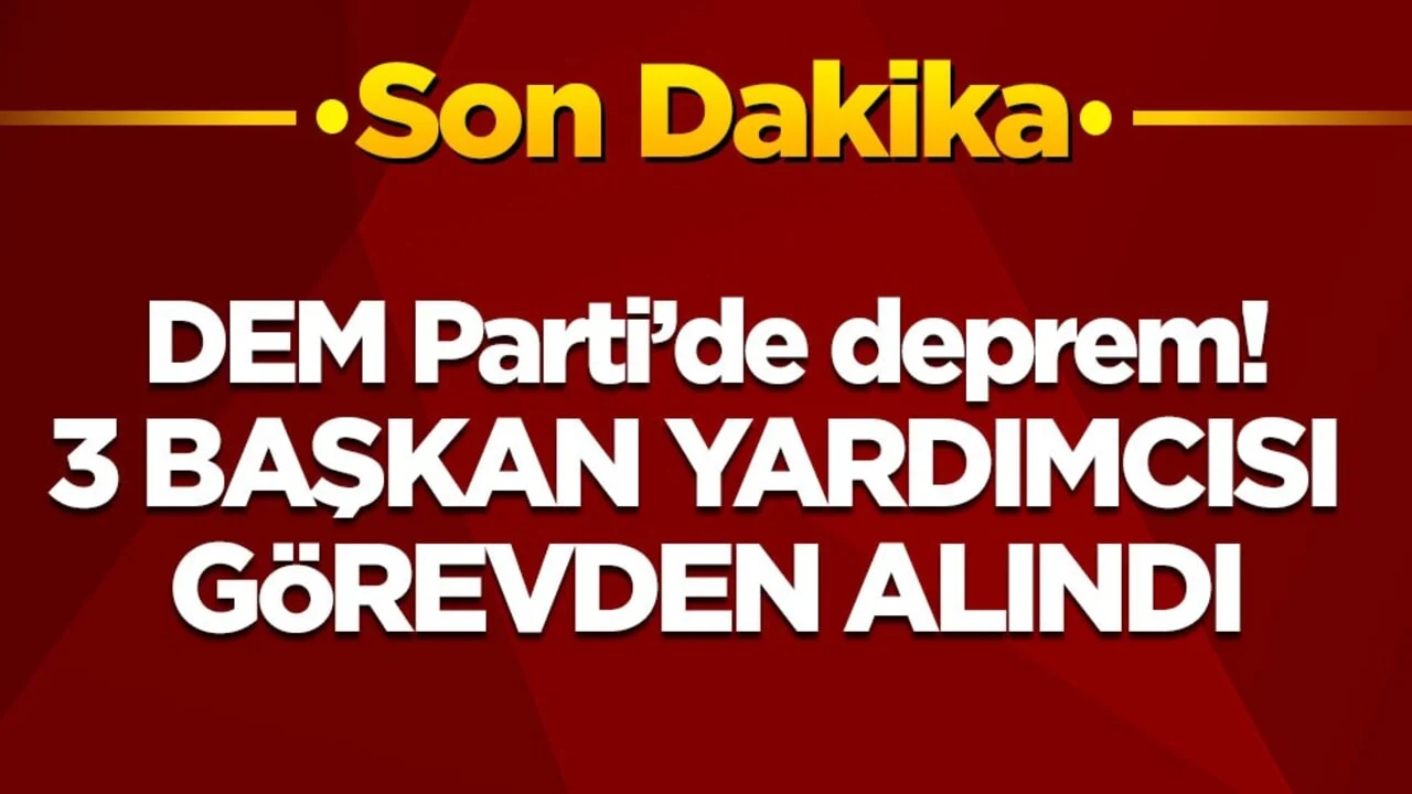 DEM Parti’de deprem! 3 başkan yardımcısı görevden alındı