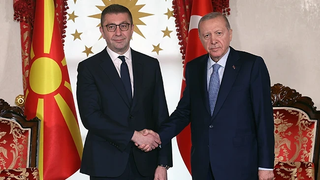 Cumhurbaşkanı Erdoğan, Kuzey Makedonya Başbakanı Mickoski'yi kabul etti