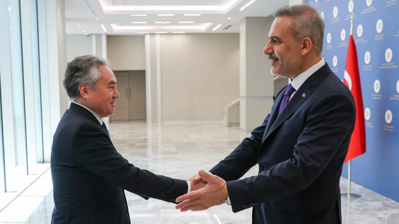 Bakan Fidan Kırgız mevkidaşı Kulubayev ile görüştü